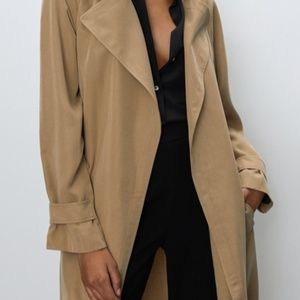 Babaton Aritzia beige trench coat size L for women